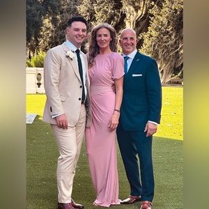 Gorgeous Revolve Chivago evening gown in blush in Perfect condi